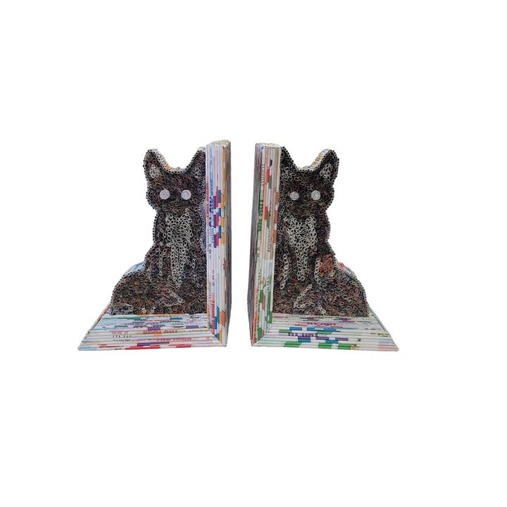 The Upcycled Paper Company – wholesale Bookend – Cat Bookends - Recycled Paper