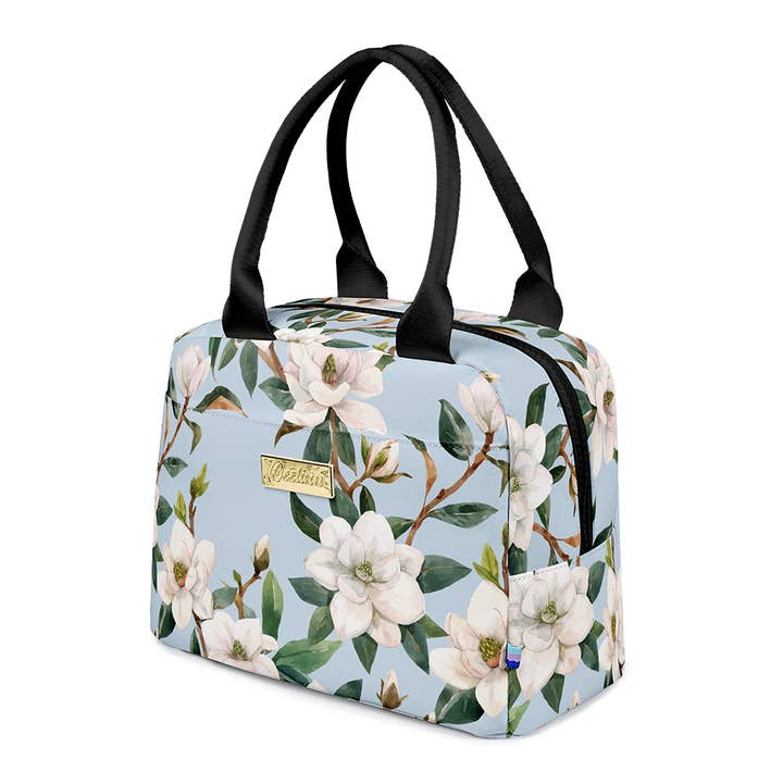 Blue Magnolias Lunch Bag for wholesale by OEELINN