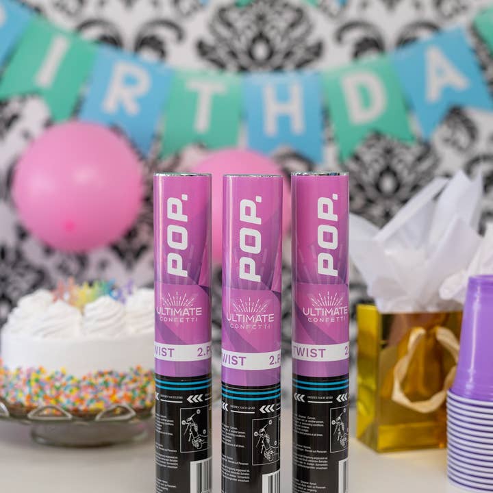 Ultimate Confetti - Wholesale Party popper - Pink Tissue - Handheld Confetti POP Cannon (12")3