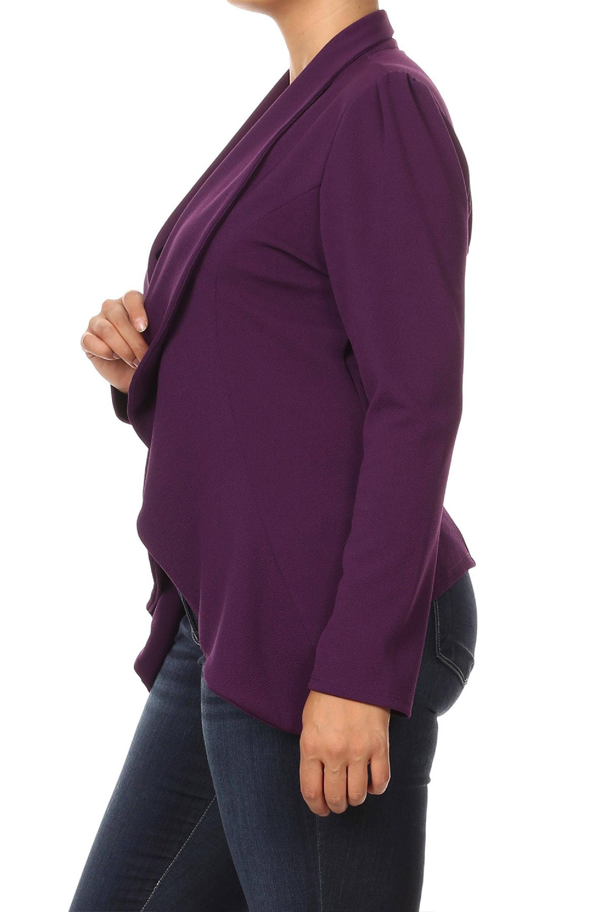 MOA COLLECTION – Blazer - Mulher por atacado – Jaqueta feminina sólida de mangas compridas para escritório38