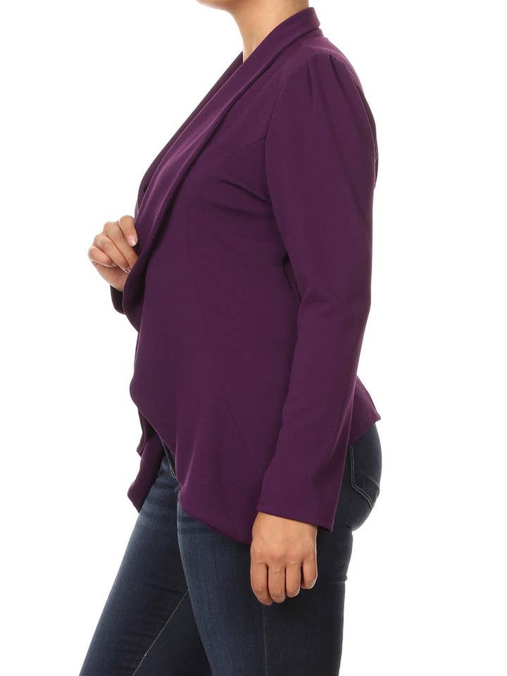 MOA COLLECTION – Blazer - Mulher por atacado – Jaqueta feminina sólida de mangas compridas para escritório38