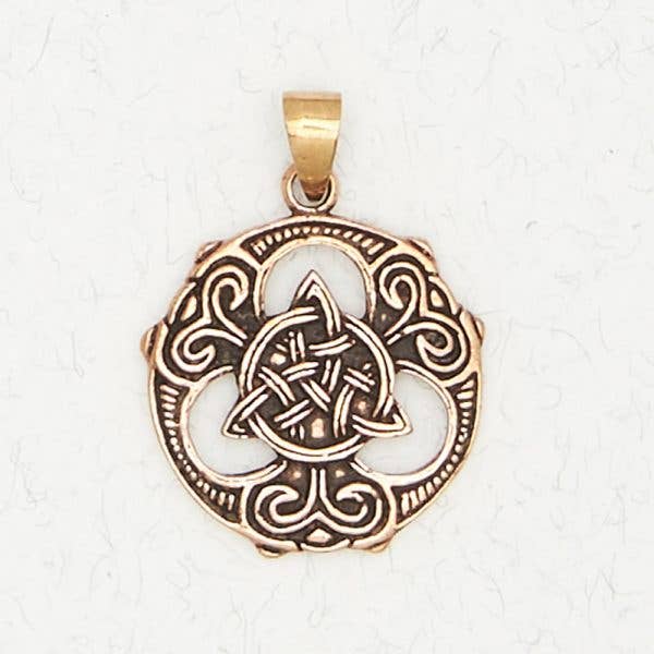 Celtic Bronze Pendant Necklace – Trinity Knot for wholesale by Nirvana LLC