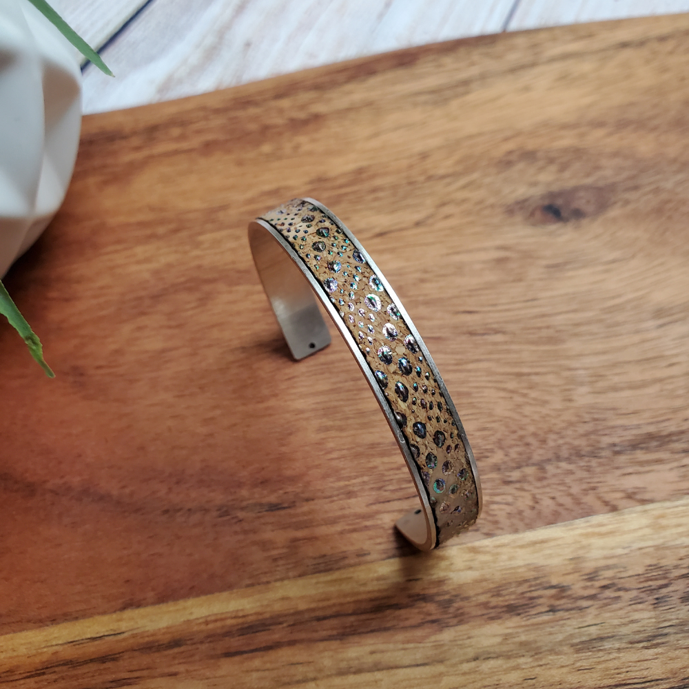 Gem Lounge Jewelry – Großhandel Manschettenarmband – Kork Silber Skinny Cuff Armband2