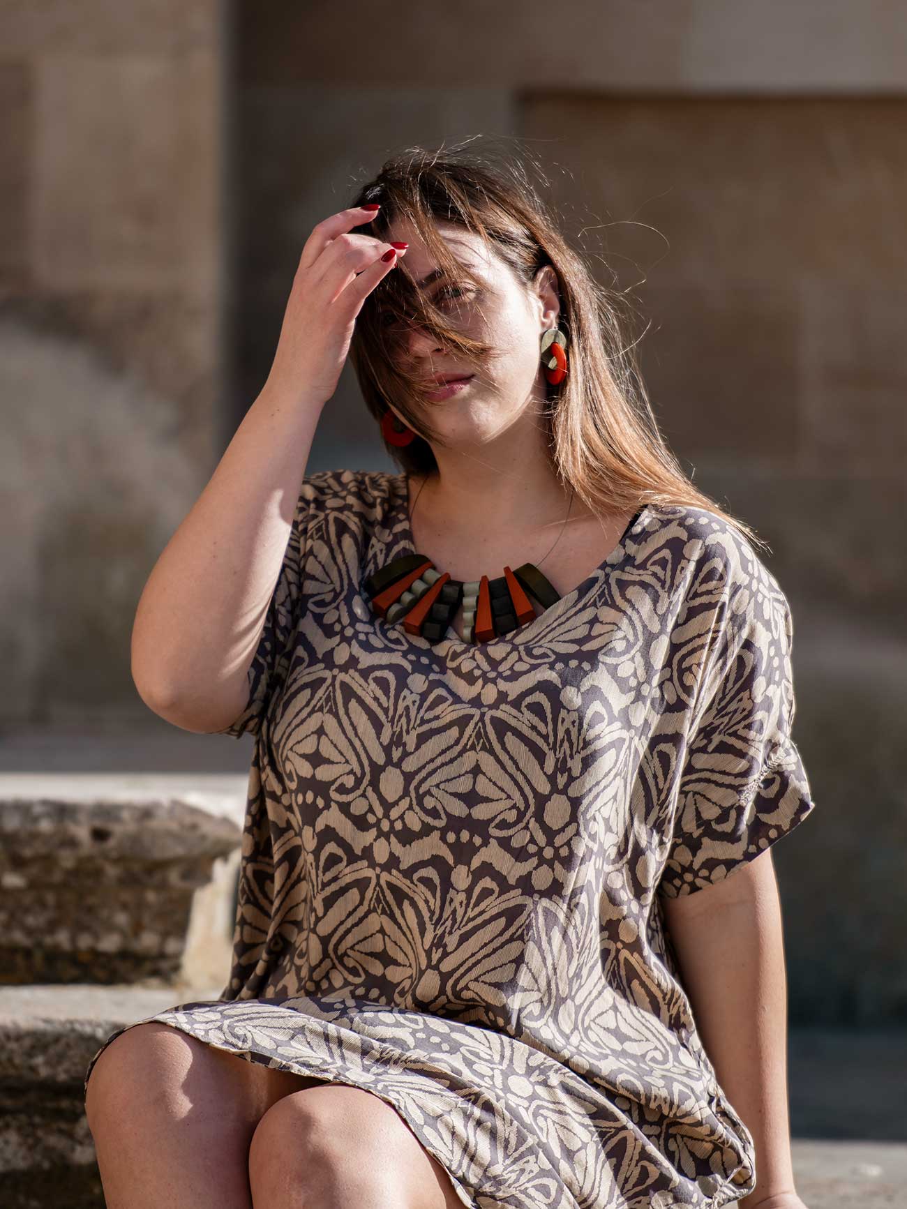 Bijondo - Venta al por mayor Gargantilla ancha - Collar corto artesanal de madera Toy5