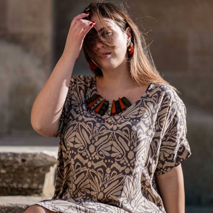 Bijondo - Venta al por mayor Gargantilla ancha - Collar corto artesanal de madera Toy5