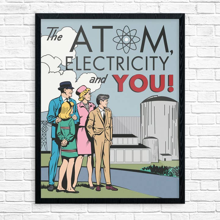 11" x 14 The Atom Electricity & You Print for wholesale by Fridgedoor