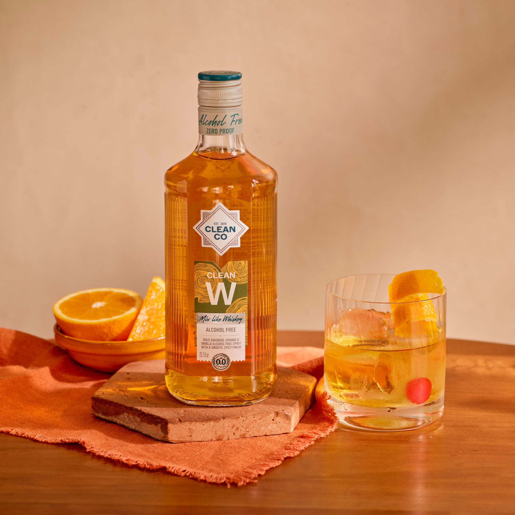 CleanCo - Wholesale Non-Alcoholic Spirits/Wine/Beer - CleanCo Clean W Zero Proof 0.0% Whiskey1