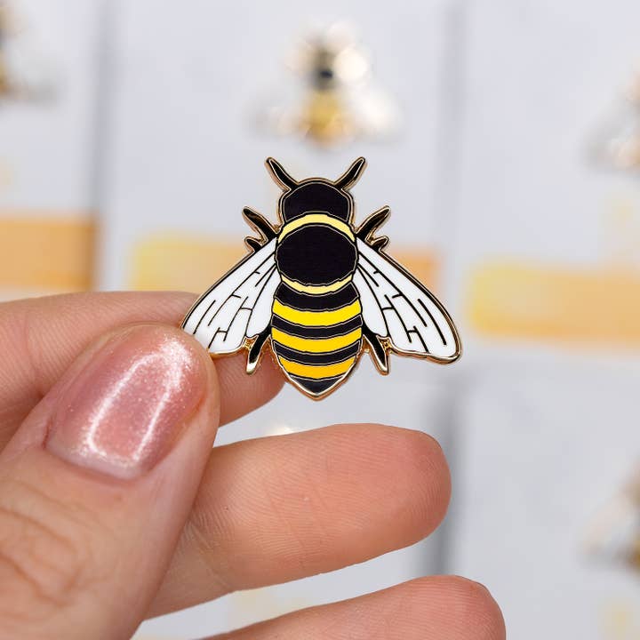 Botanical Bright - Wholesale Lapel Pin/Button - Bee Enamel Pin3