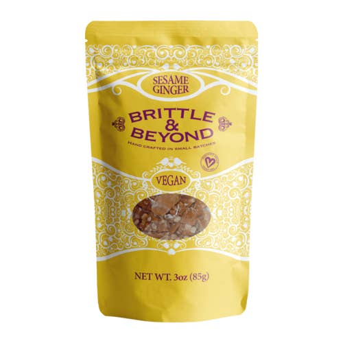 Sesame Ginger Brittle - Seasonal Sweet and Spicy Treat for wholesale by BRITTLE & BEYOND, LLC