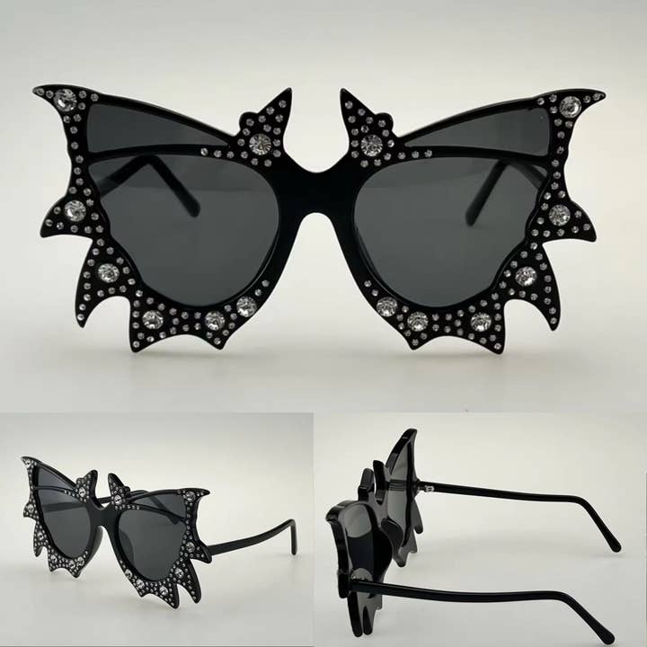 Bat Wing Rhinestone Sunglasses for wholesale by Witches