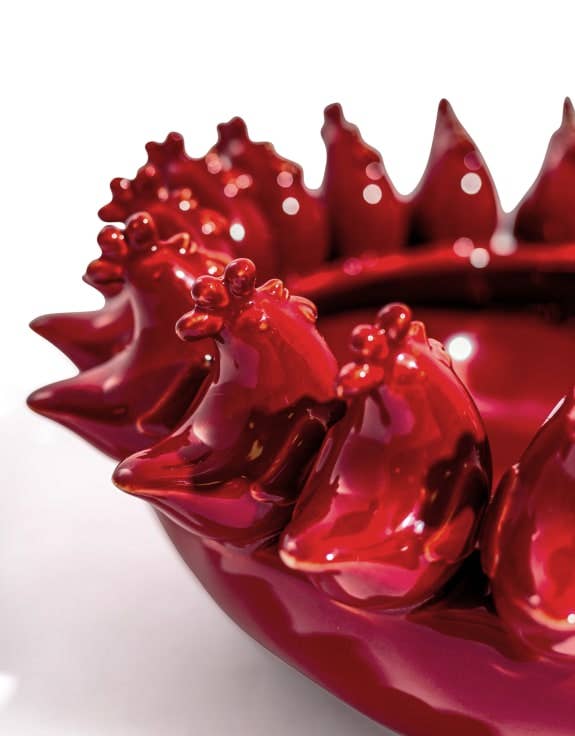 McGowan & Rutherford Ltd - Wholesale Decorative Plate/Dish/Bowl - Multi Red Rooster/Chicken Ceramic Bowl2