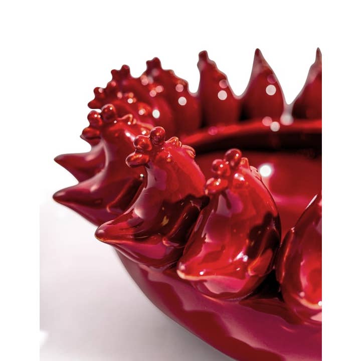 McGowan & Rutherford Ltd - Wholesale Decorative Plate/Dish/Bowl - Multi Red Rooster/Chicken Ceramic Bowl2