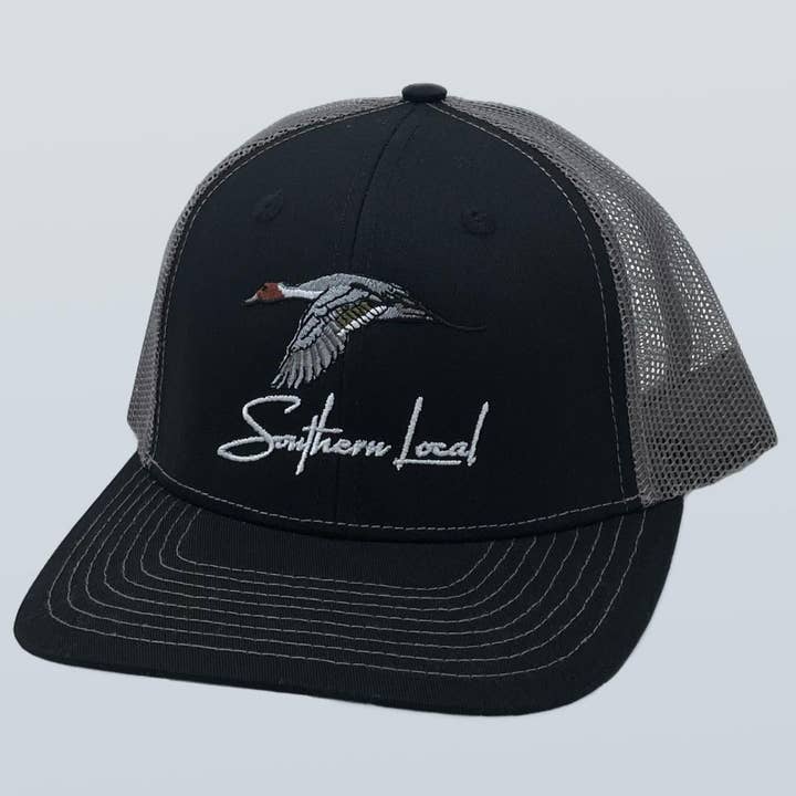 Southern Local Pintail Hat Black/Charcoal for wholesale by Riverbed Threads