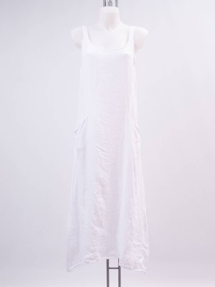 Cecile Wang - Vendita all'ingrosso Vestito - Donna - Abito a canotta in lino con tasche 159W65302