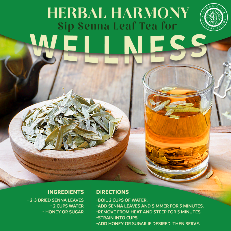 PRIDE INDIA BRANDS - Wholesale Health/Detox Tea - Natural Indian Senna Herb Leaf, 3.53oz (100gm) Pack5