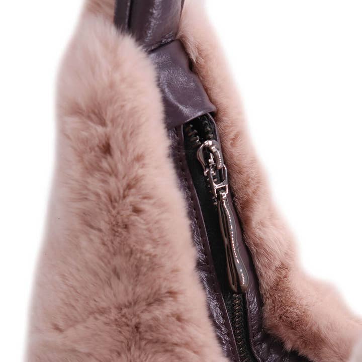 Surell - Wholesale Shoulder Bag - Women's - Rex Rabbit Fur Shoulder Bag6