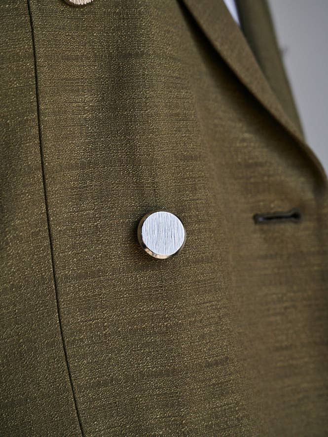 Blazer doppiopetto verde oliva per la vendita all'ingrosso da parte di Ocean Rebel