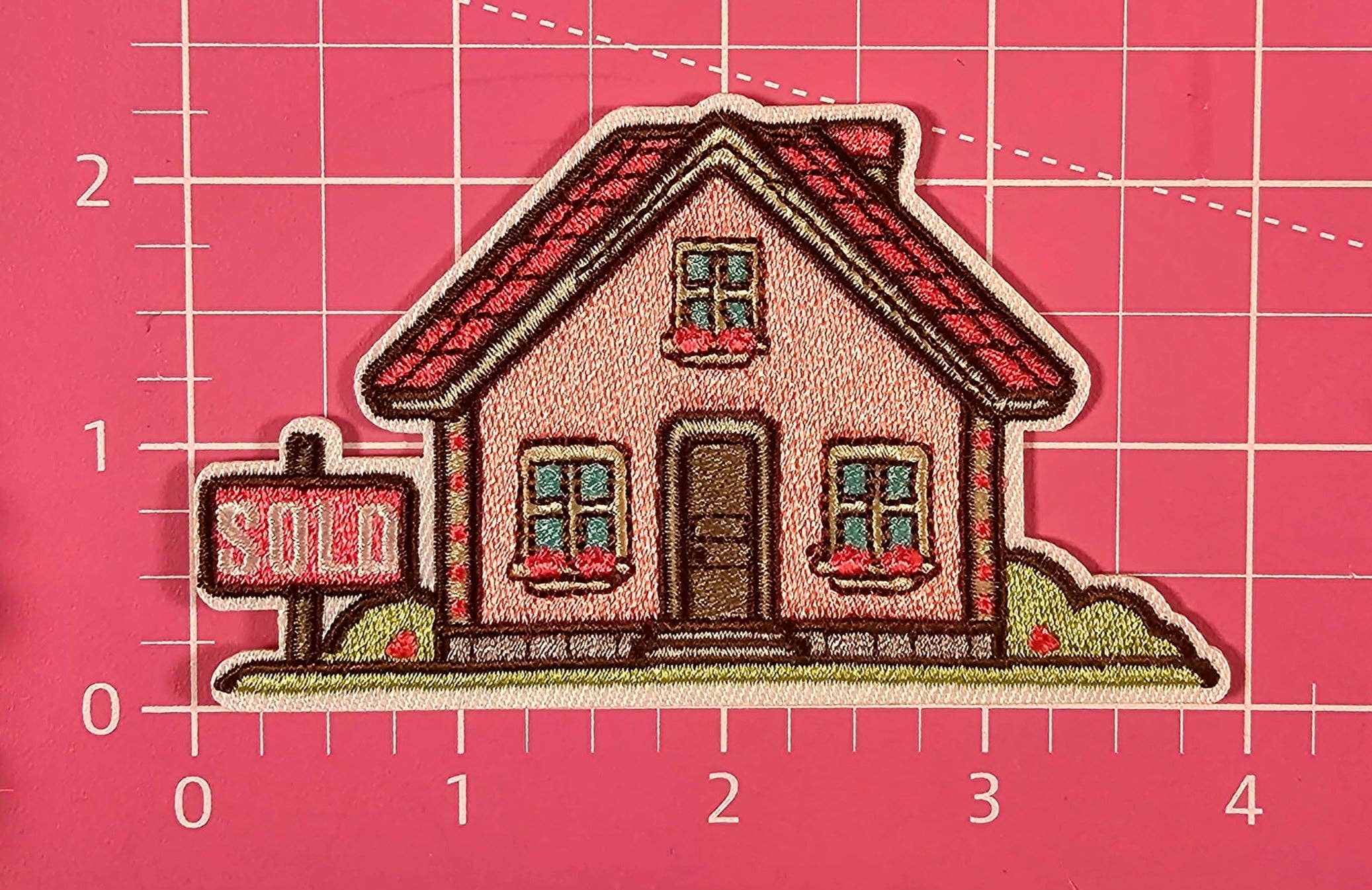 Scratch Decor - Wholesale Patch - Pink Sold Realtor Cute Home Embroidery Iron On Patch1