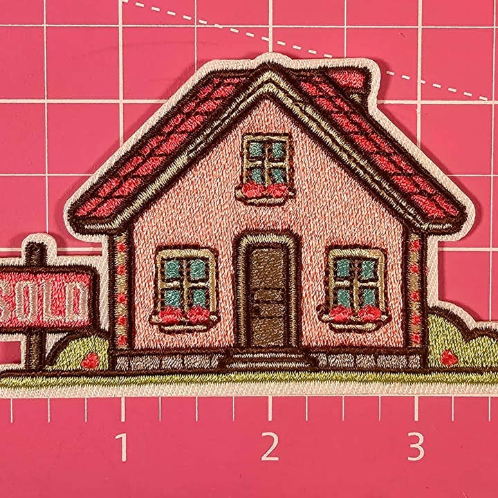 Scratch Decor - Wholesale Patch - Pink Sold Realtor Cute Home Embroidery Iron On Patch1