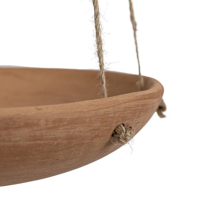 Foreside Home & Garden - Wholesale Hanging Planter - Ezekiel Shallow Dish Terracotta Hanging Succulent Planter