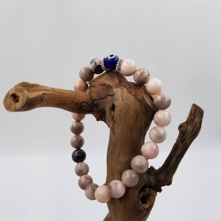 CHAKRA JEWELRY – Engroshandel Perlearmbånd – Natural Stone Evil Eye Chakra armbånd med kort1