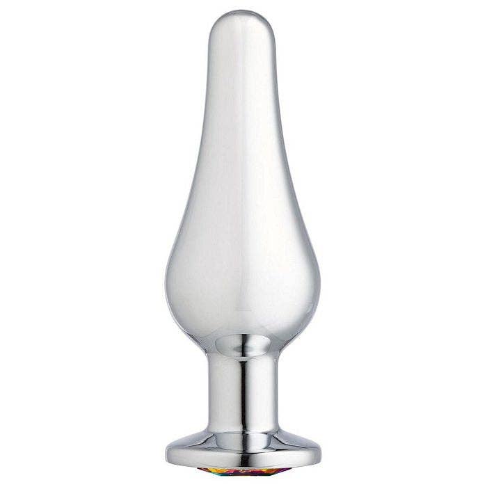 Cloud 9 Gems Silver Chromed Tall Anal Plug (Small or Medium Size) for wholesale by Cloud9Novelties
