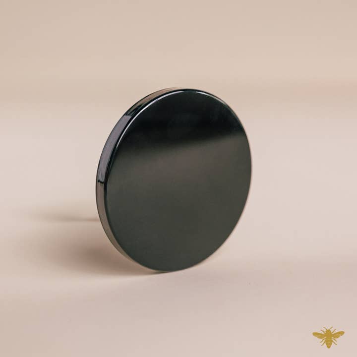 Black Metal Lid With Silicone Gasket 8oz for wholesale by Hive and Honey Candle Supply