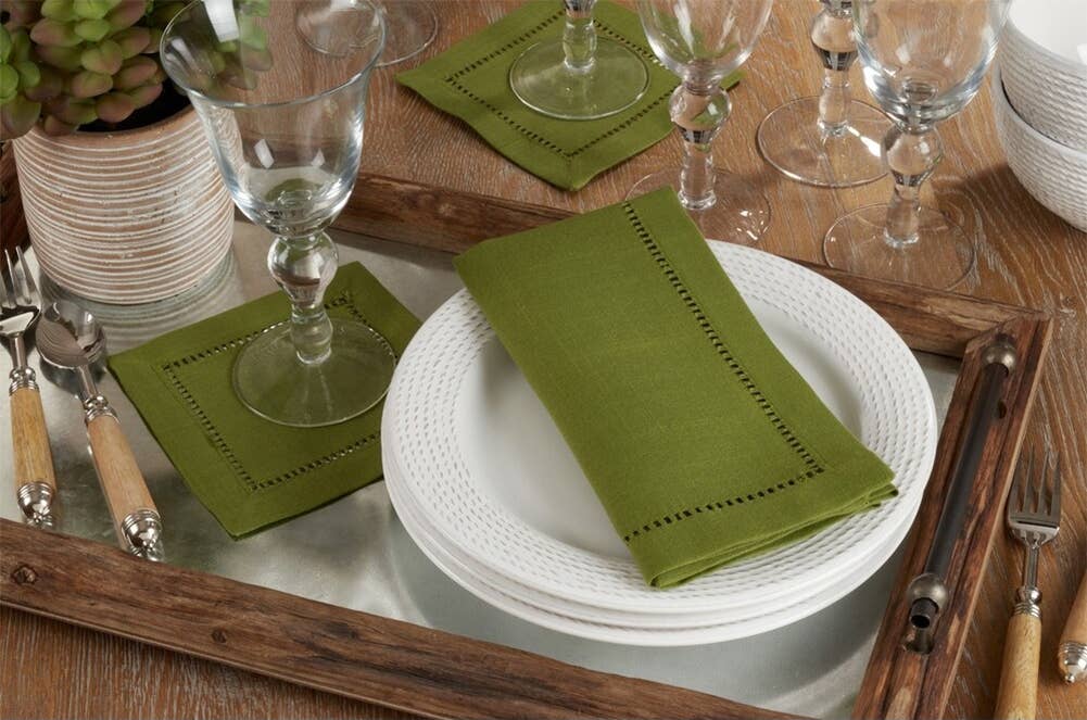 Fennco Styles - Wholesale Dinner & Cloth Napkin - Hemstitch Border 18-Inch Dinner Napkin13