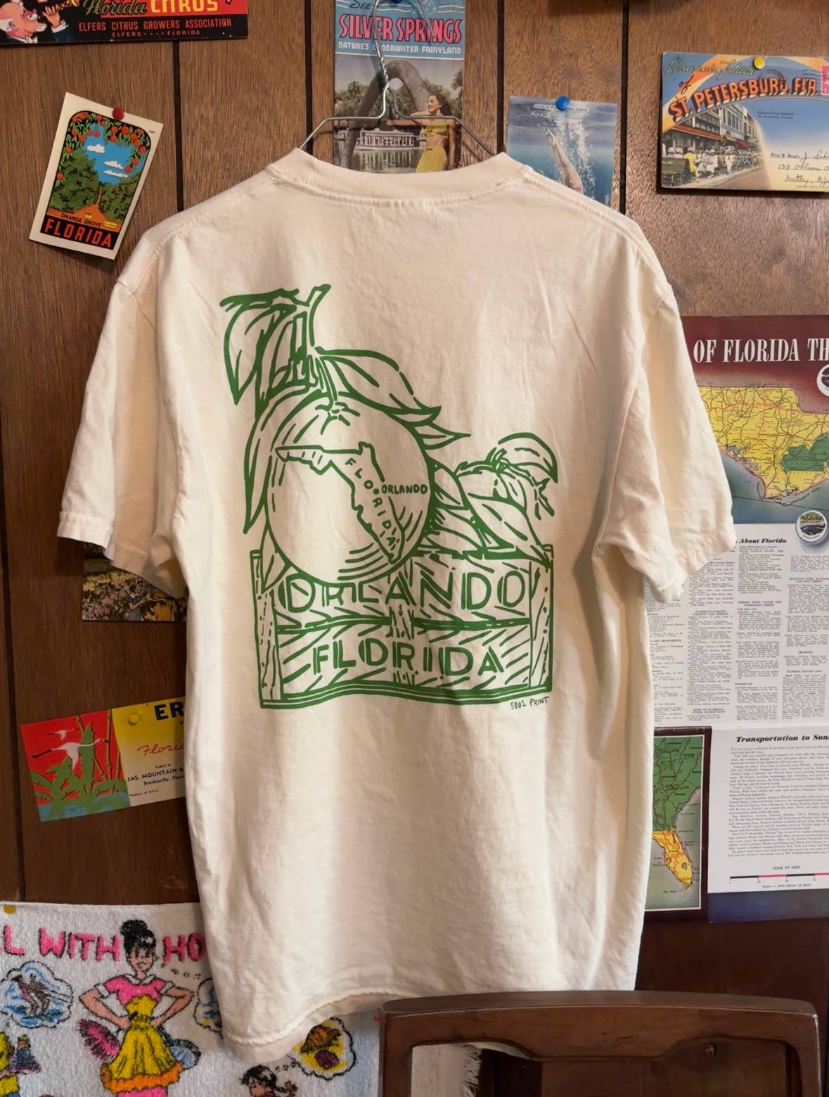 5801 Print House - Vente T-shirt sérigraphié – unisexe - T-shirt Orlando Citrus Crate0