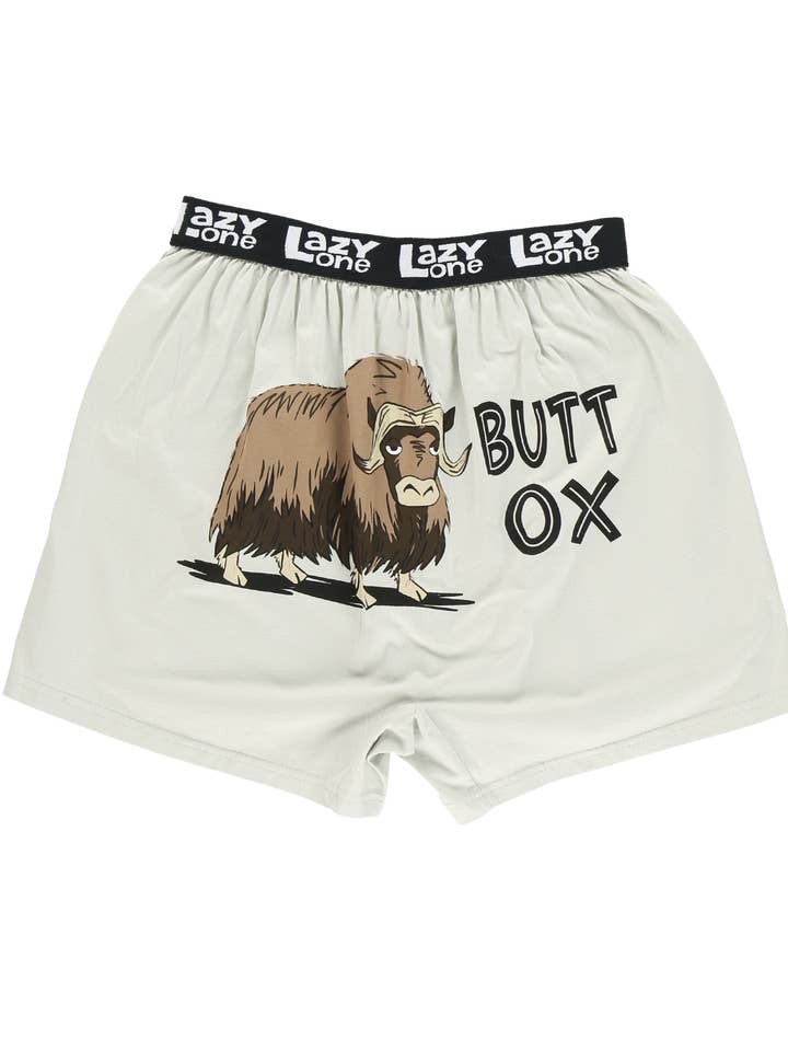 Butt Ox Grey Boxer for wholesale by Lazy One