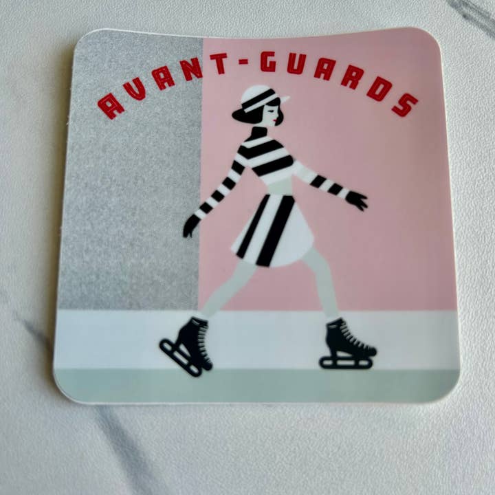 Denali & Co. - Wholesale Sticker - Avant-Guards Ice Skating Sticker – Retro Chic 3x3"