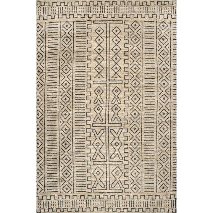 Ethnic Striped Jute Area Rug for wholesale by nuLOOM
