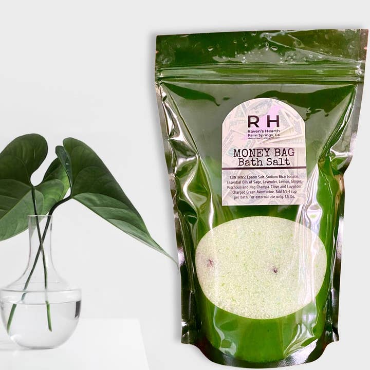 Money Bag Bath Salt | 1.5 lbs | Abundance + Manifestation for wholesale by Raven’s Hearth