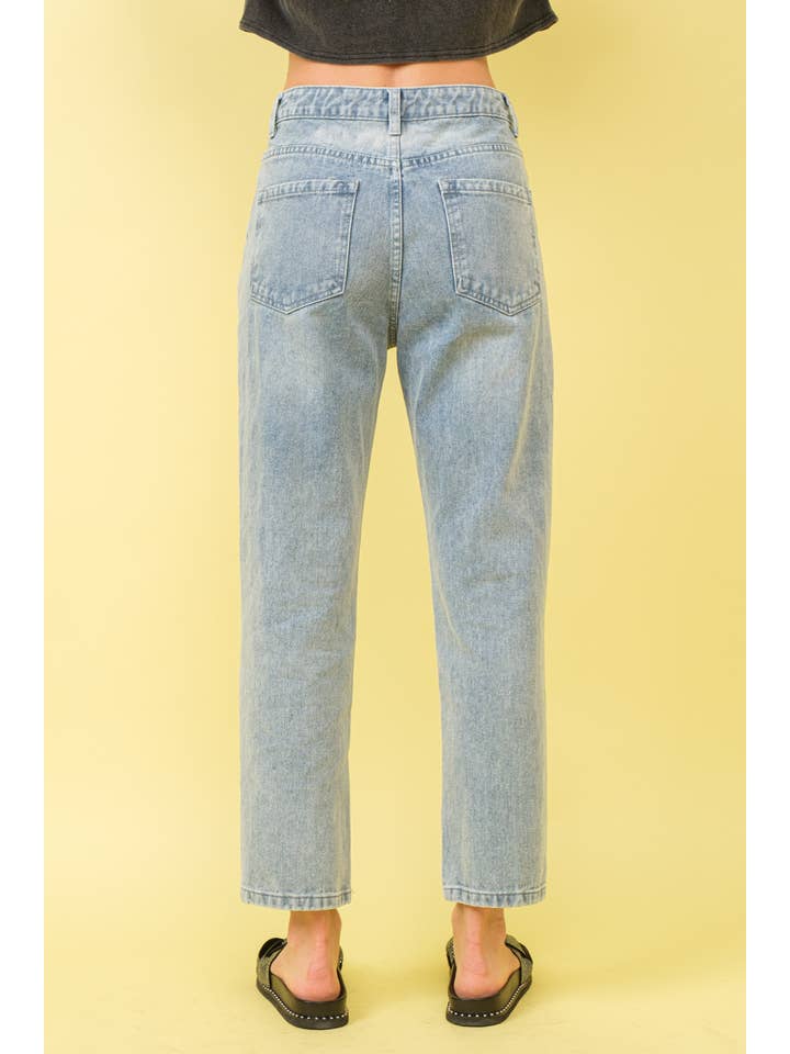 SILVER LIGHT WASH 34546P - Sequin Sprinkled Denim Jeans for wholesale on Faire