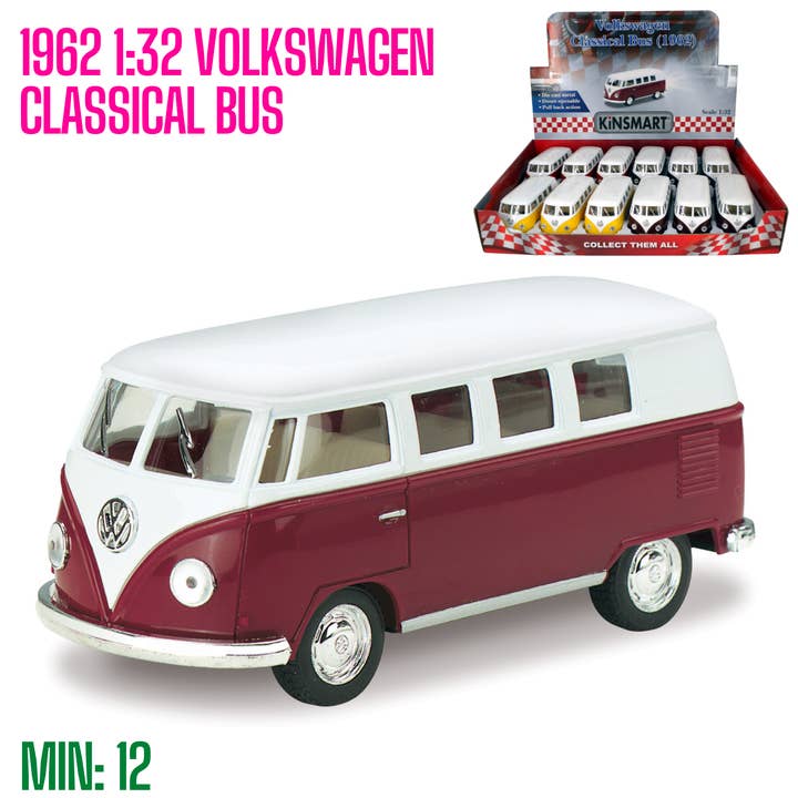 AllSalesPro - Wholesale Toy Car/Truck - Kids - DC-KT5060D - 1962 1:32 VOLKSAWGEN CLASSICAL BUS