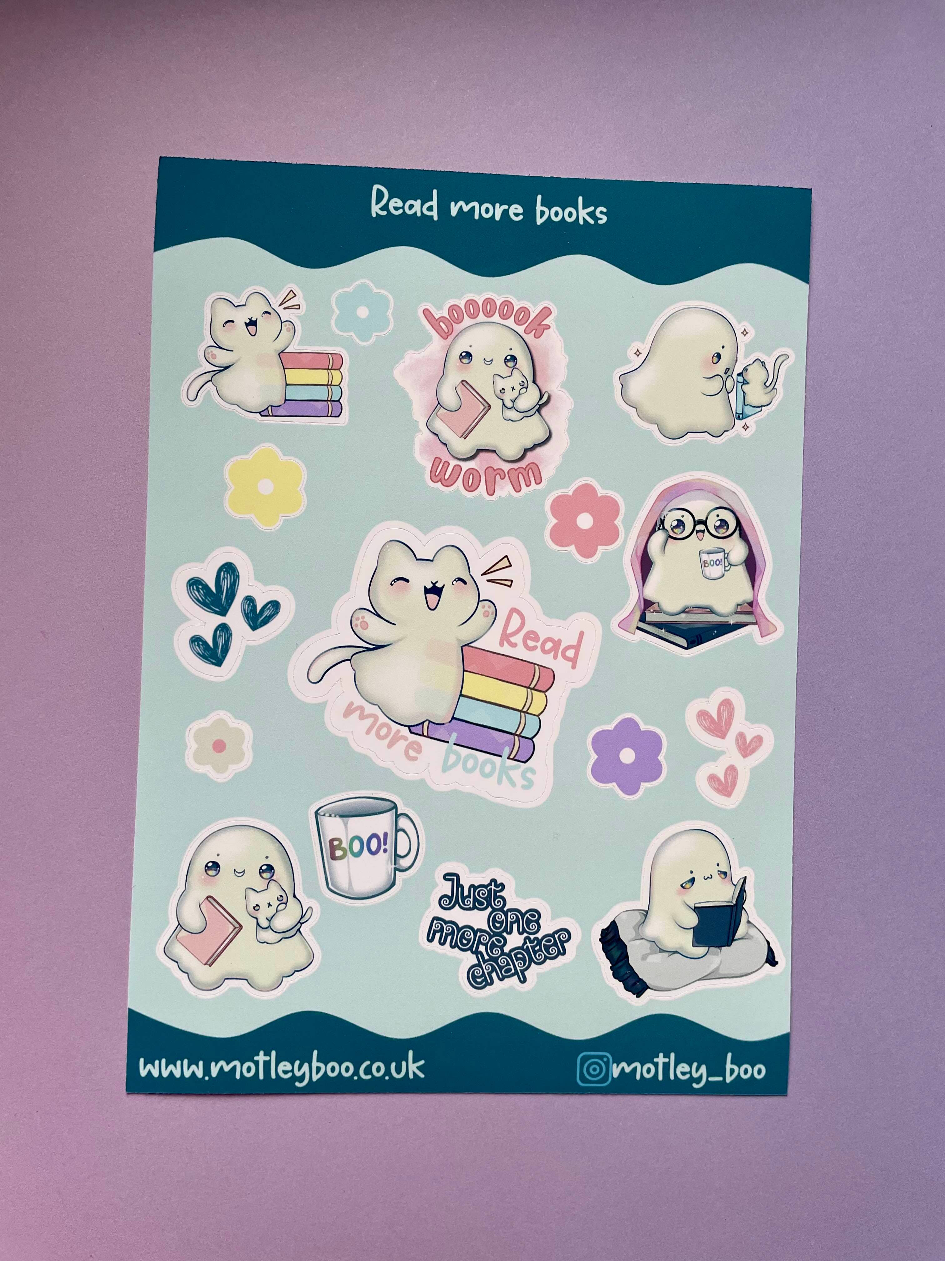 Motleyboo - Wholesale Sticker - read more books sticker sheet1