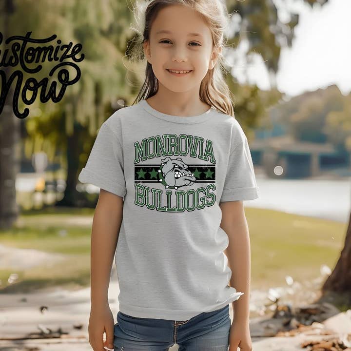 222 PARKSIDE - Wholesale Screen Printed T-Shirt - Kids - Custom Team Spirit Mascot Youth Tee — Sports Grey0