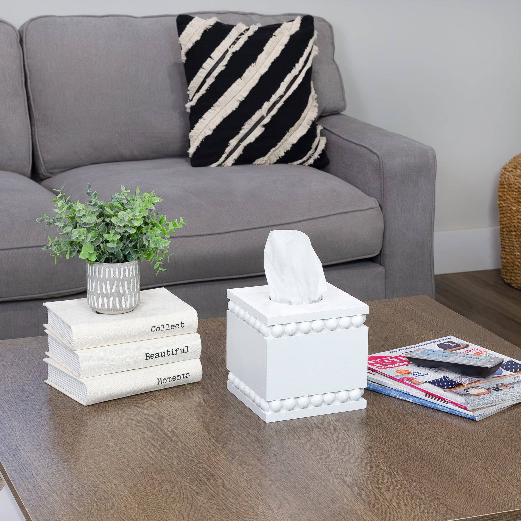 Kurated Korner - Wholesale Tissue Box - AuldHome Design Beaded Tissue Box Cover2