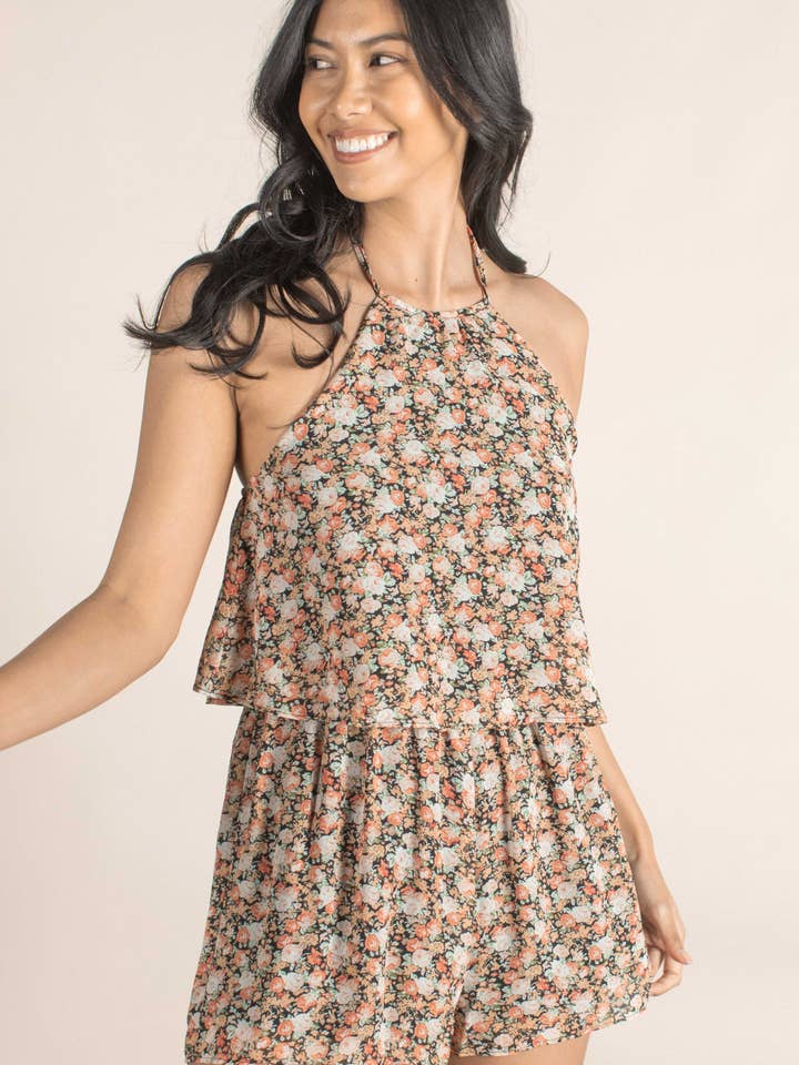Floral Romper for wholesale by Space 46 Wholesale