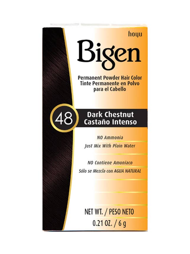 Bigen 48z Permanent Powder Hair Color Dark Chestnut -12pc for wholesale by PINEAPPLE Beauty