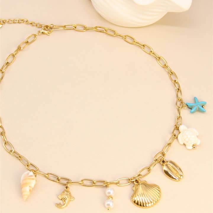 Turquoise Collier À Breloque Acier Inoxydable en vente sur Faire0