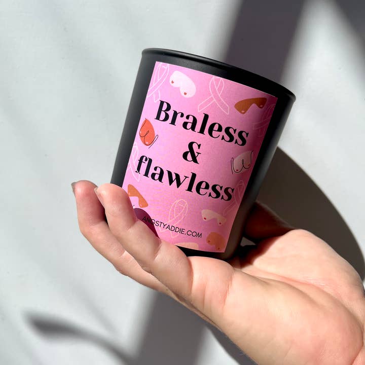 Angsty Addie - Wholesale Jar/Filled Candle - Mastectomy gift, cancer recovery gift, breast cancer gifts