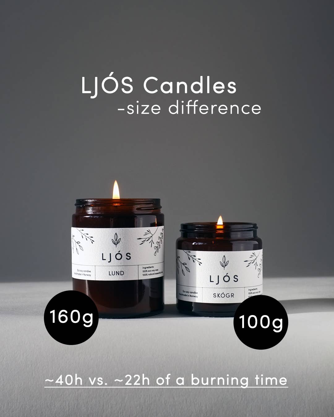 LJÓS Candles - Wholesale Jar/Filled Candle - HJOL Norwegian Winter Edition Soy Wax Candle5