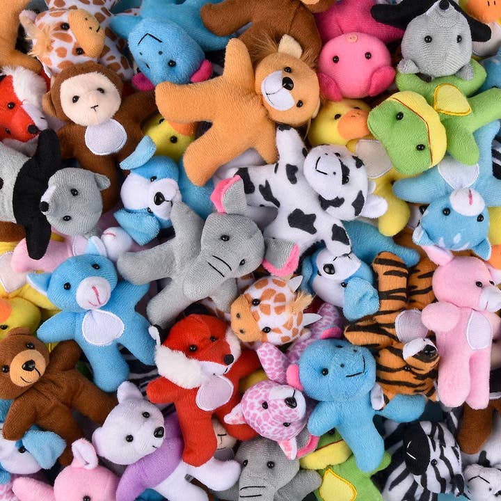 4.75" plush MINI ANIMAL ASSORTMENT 100PCS/UNIT - LLB Toys for wholesale by La Luna Bella - Toys