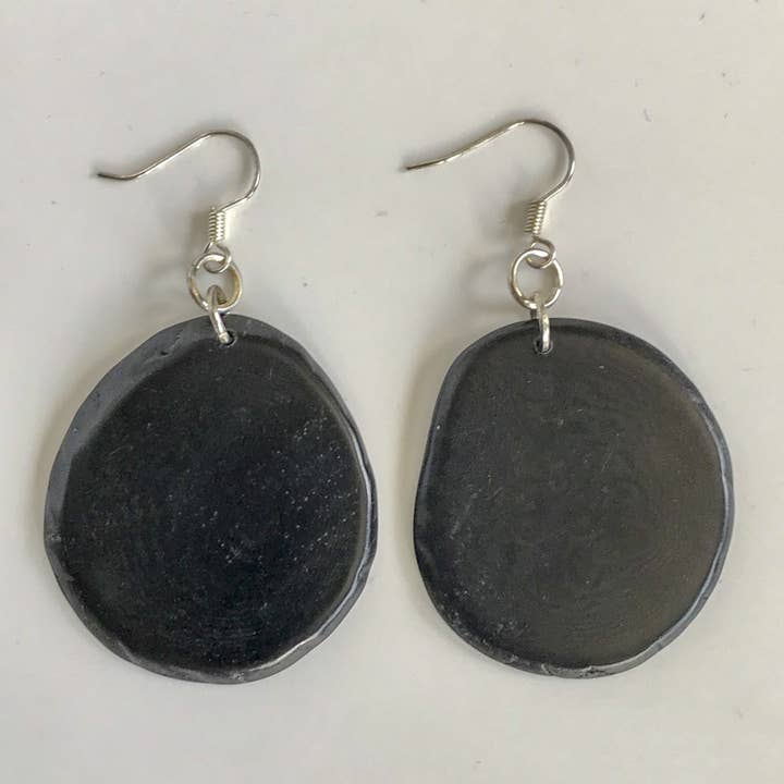 Belart Fair Trade - Wholesale Dangle Earrings - Tagua Single Slice Maya Earrings2