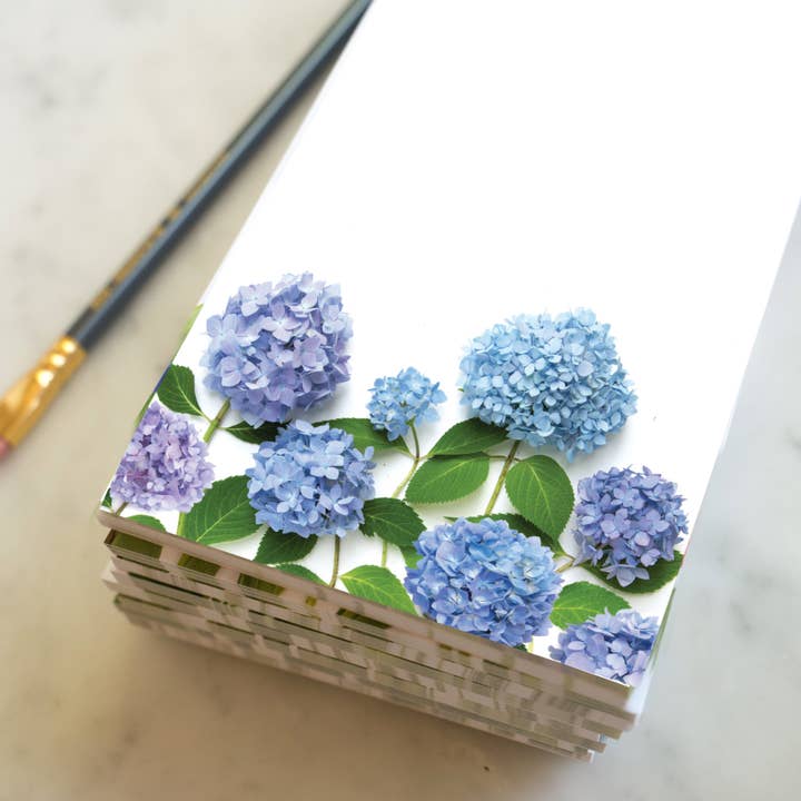 Notepad - Blue Hydrangea for wholesale by Bottle Branch