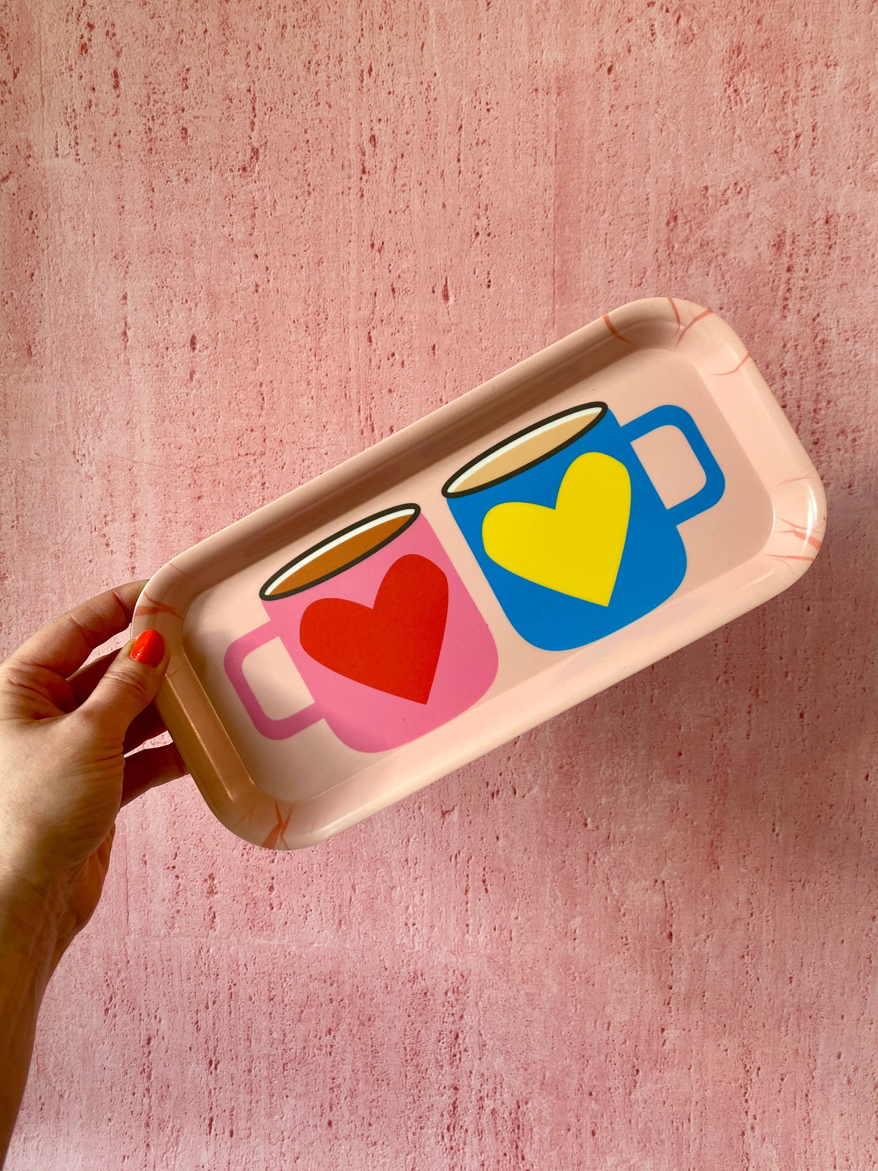 Poppekins - Wholesale Serving Tray - Lovers Pink - Melamine Serving Tray1