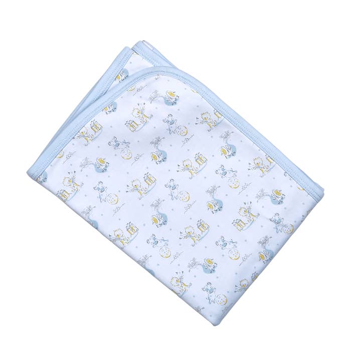 Manta de Pima Azul Canciones Infantiles NRB-216 para venta al por mayor de Baby Loren