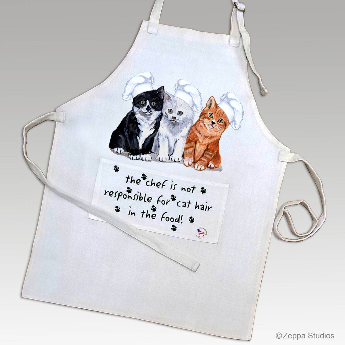 Zeppa Studios - Wholesale Apron - Three Kittens Apron1