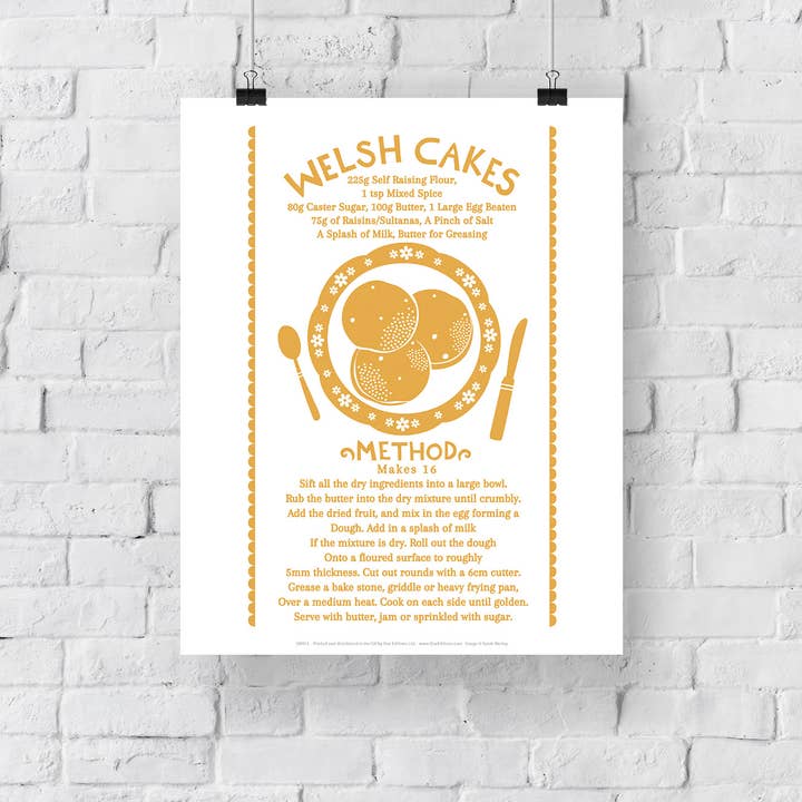 Star Editions – wholesale Art print – Welsh Cakes Recipe 2 - 11X14” Premium Art Print2